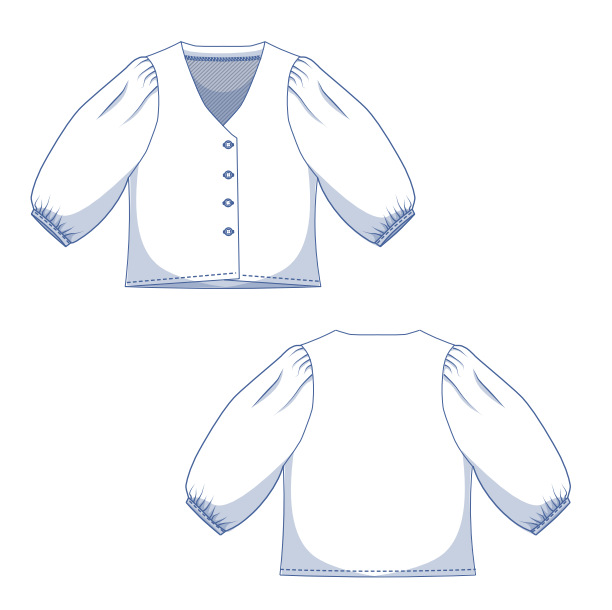 dessin technique blouse norma fibremood